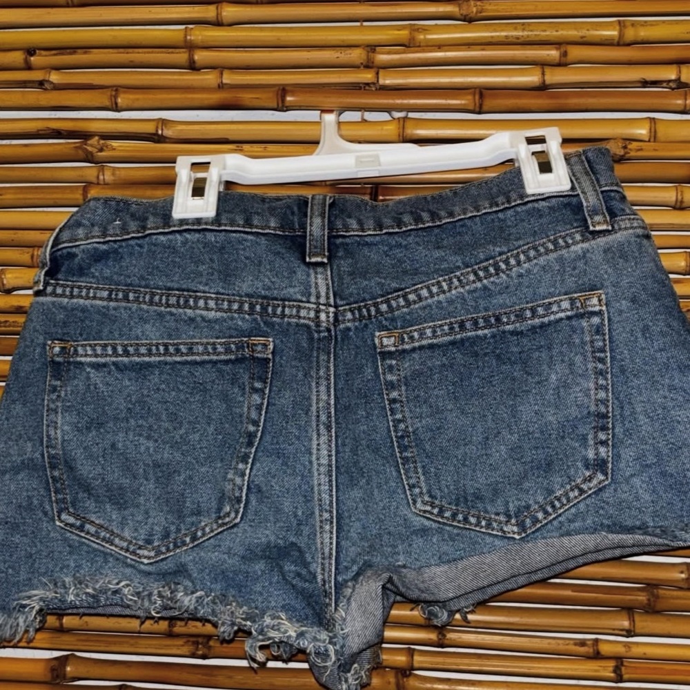 PINK Victoria's Secret Faded Blue Denim Cutoff Shorts